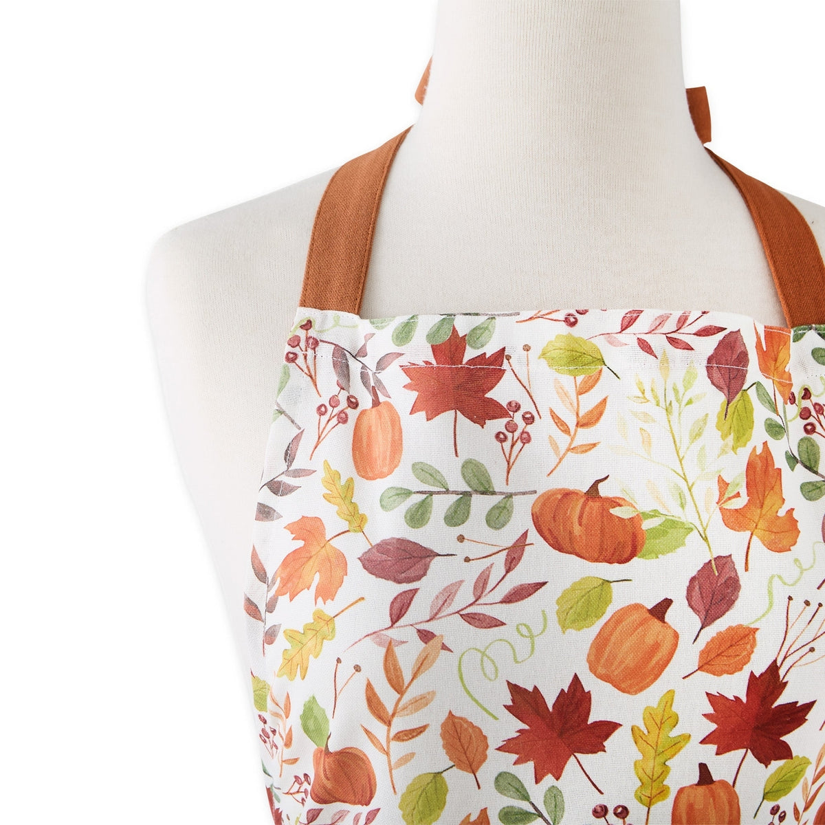 Tablier imprimé motif Feuilles & Citrouilles