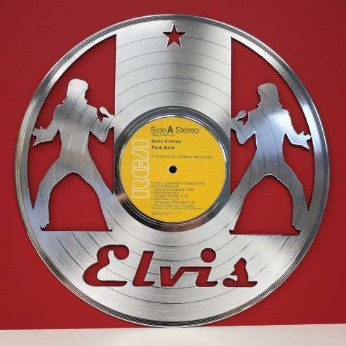 Vinyle de collection découpé Elvis Presley