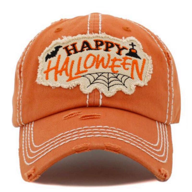 Casquette "Happy Halloween" orange