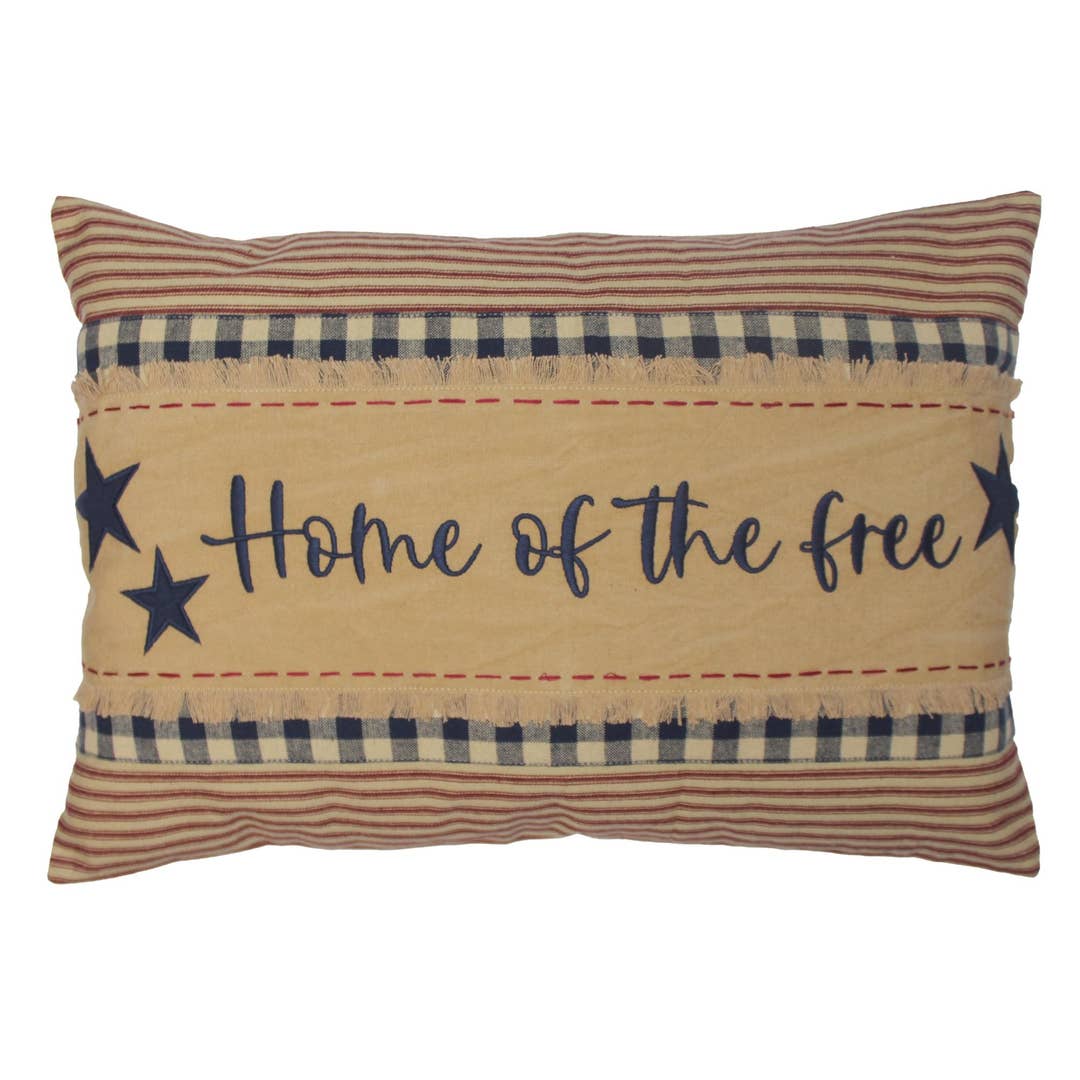 Coussin rectangle "Home of the Free"