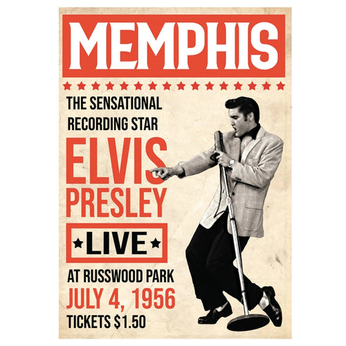 Carte postale Elvis affiche Memphis
