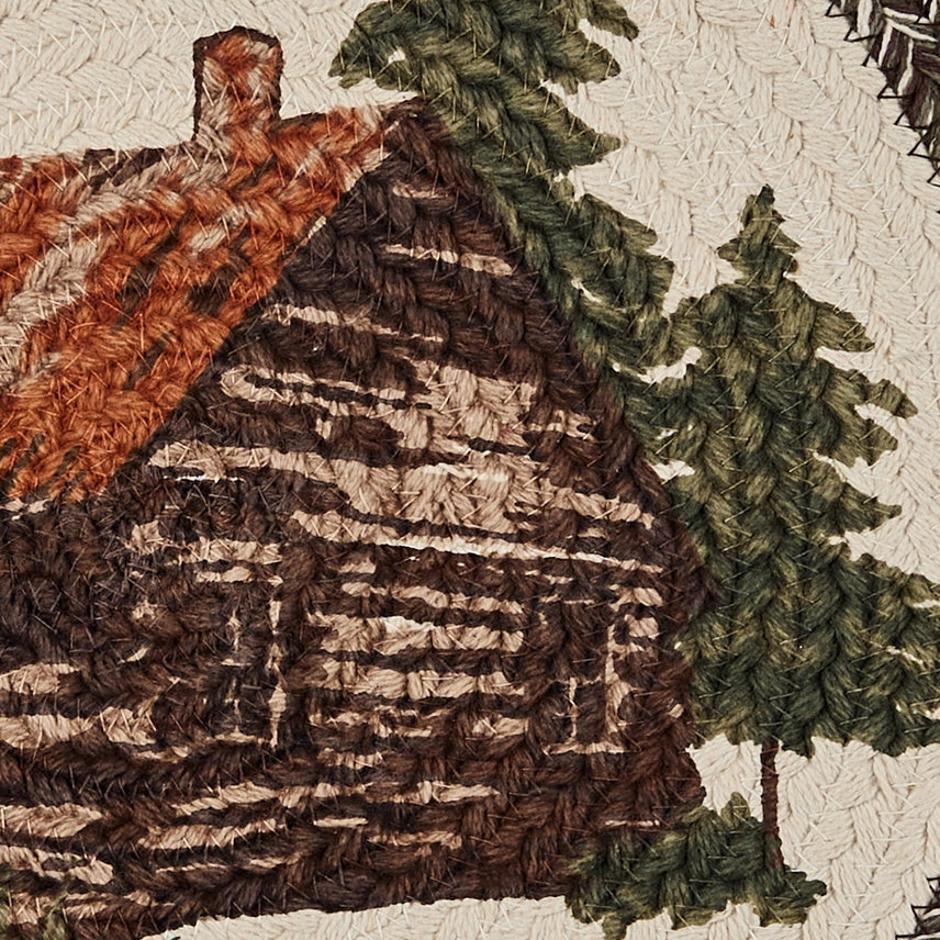 Set de table rond imprimé "Cabin"