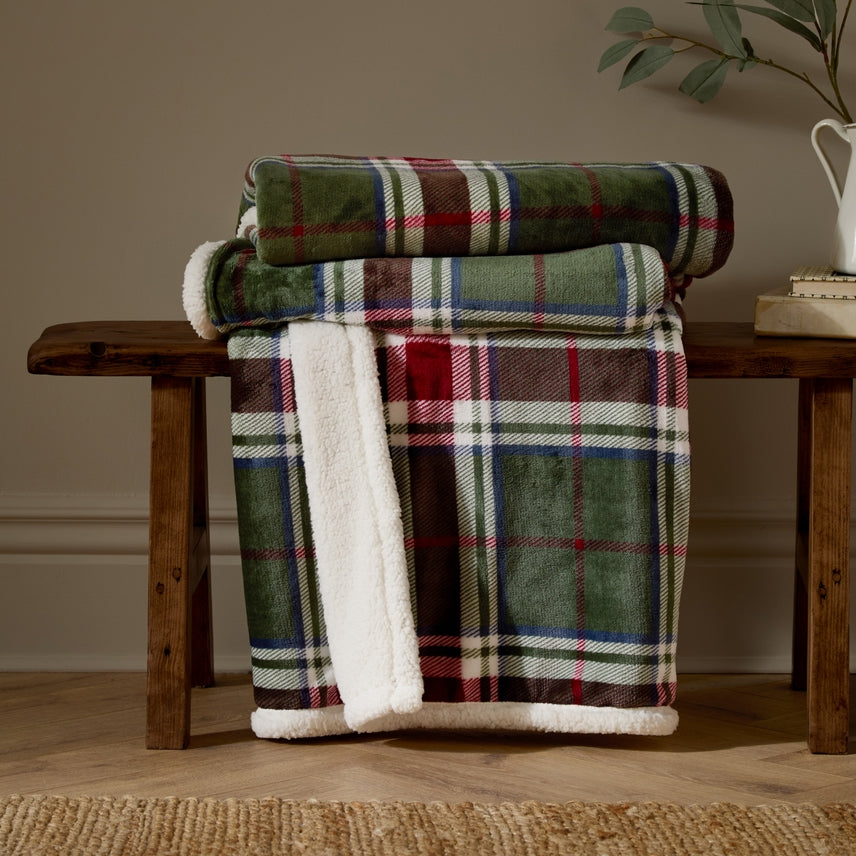 Plaid polaire Tartan