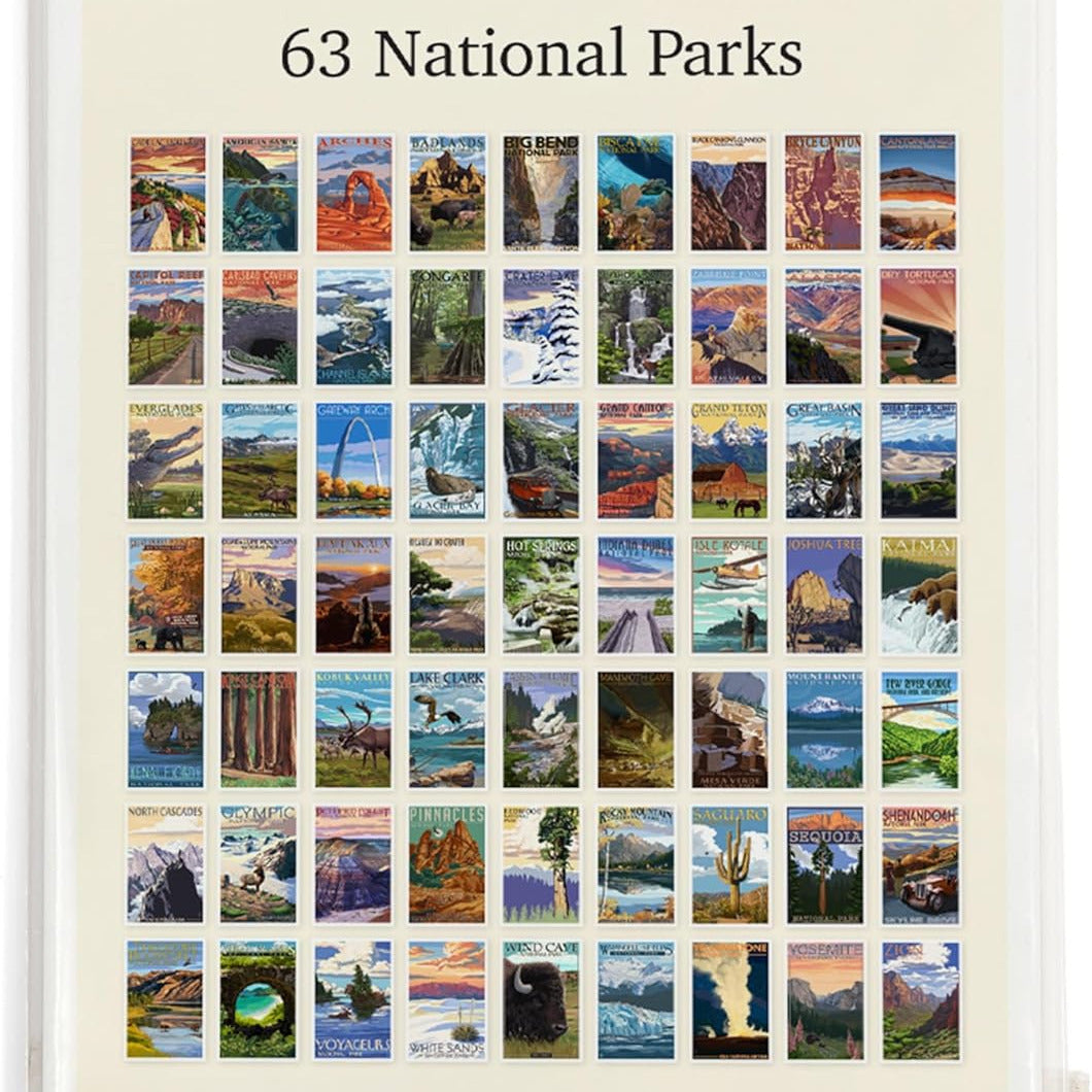 Coffret 63 cartes postales "Parc Nationaux"