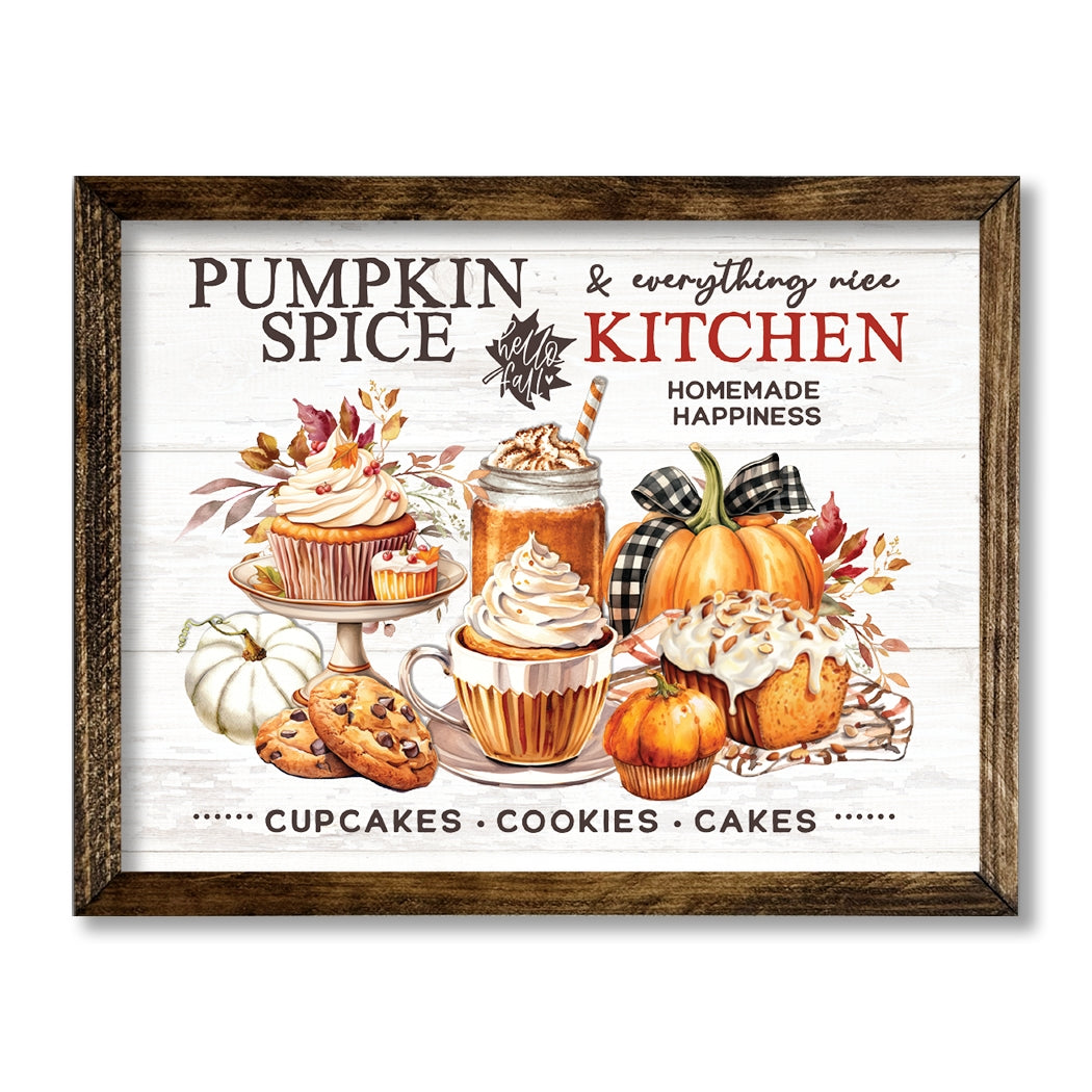 Cadre bois Pumpkin Spice Kitchen