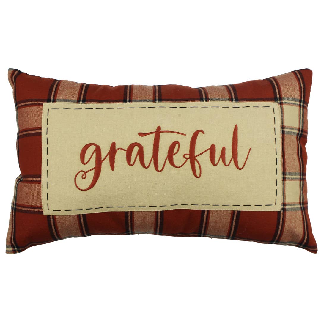 Coussin long motif Carreaux / Grateful
