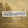 plaque métallique Mercantile