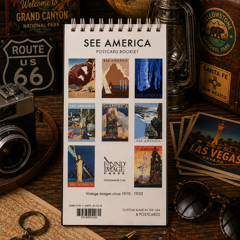 Carnet de cartes postales "See America"