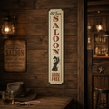 Plaque métallique Saloon cowgirls drink free