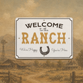 Plaque métallique Welcome to the Ranch