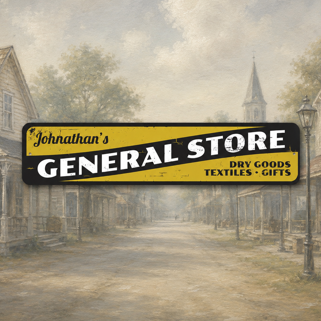 plaque métallique general store