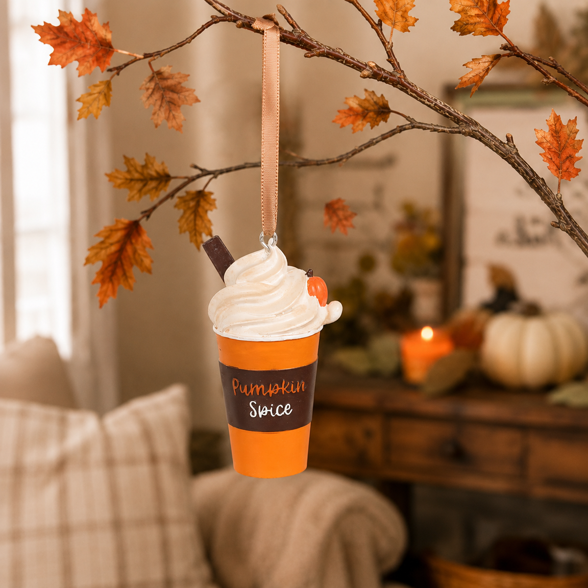 Déco à suspendre "Pumpkin Spice Latte"