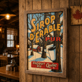 peinture sur bois "Sirop d'érable Pur"