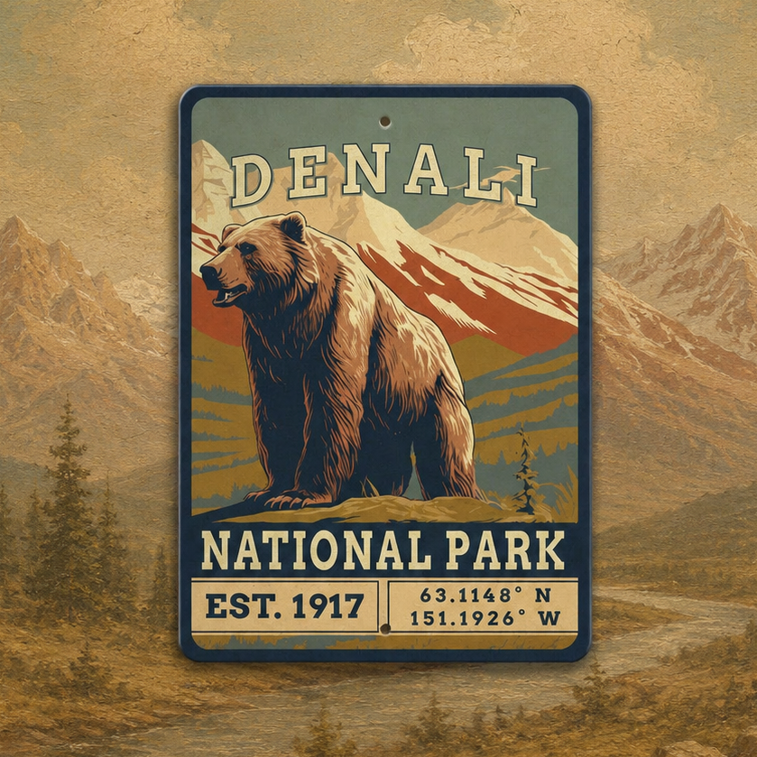 Plaque métallique Denali