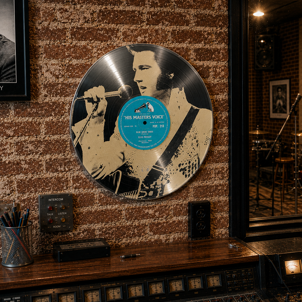 Vinyle de collection Elvis Presley "Blue Suede Shoes"