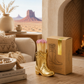 Boots Cowboy dorée porte allumettes
