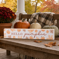 Décoration en bois " Hello Pumpkin "