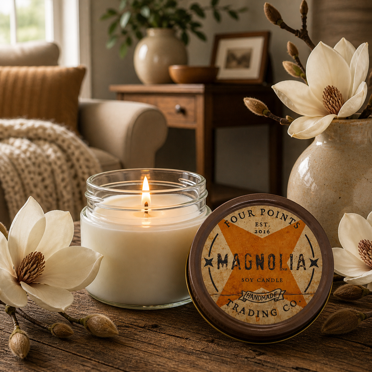Bougie cire de soja (Parfums au choix)