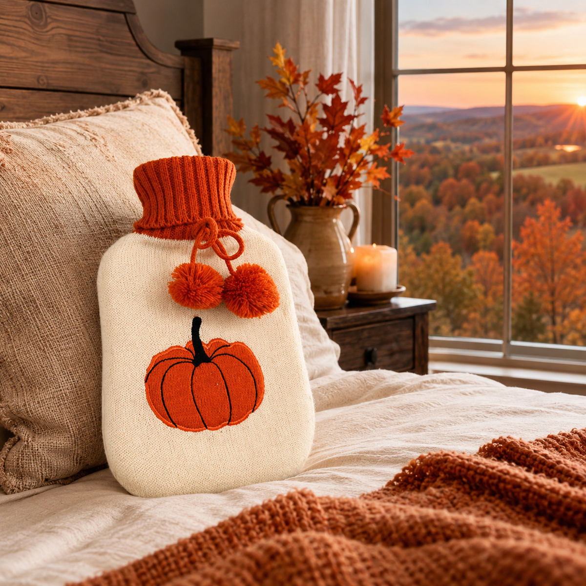 Bouillotte Automne motif Citrouille
