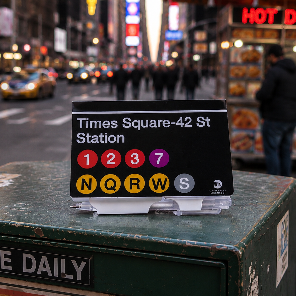 Mini carnet de note Métro "Time Square"