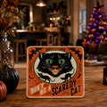 Assiette carrée Halloween "Scaredy Cat"