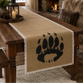 Chemin de table Patte Ours noir