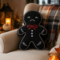 Coussin "Gingerbread" noir