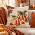 Housse de coussin Tissu Automne / Tournesol