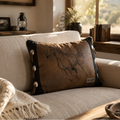 Coussin rectangle similicuir cheval