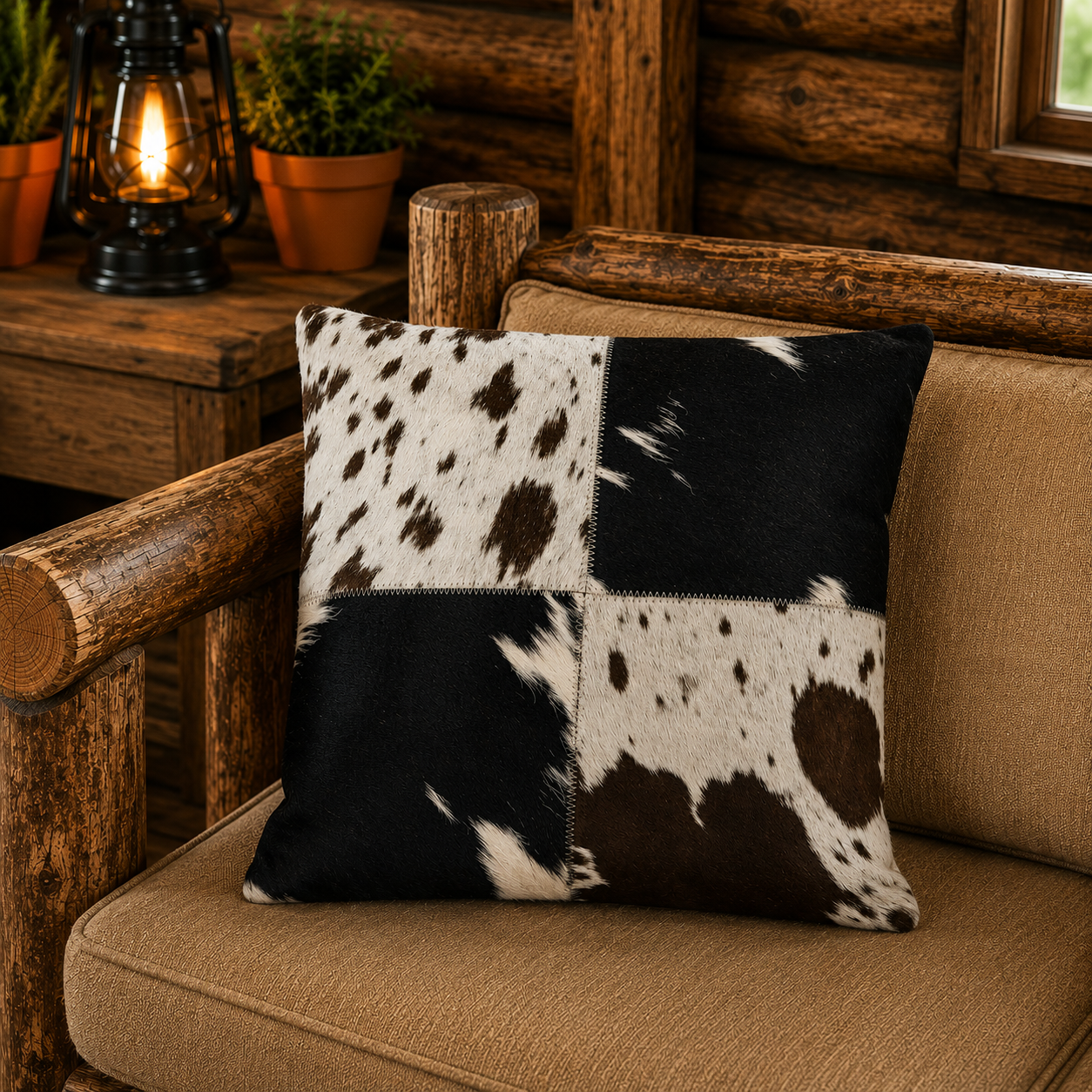 Housse de coussin cuir 4 teintes