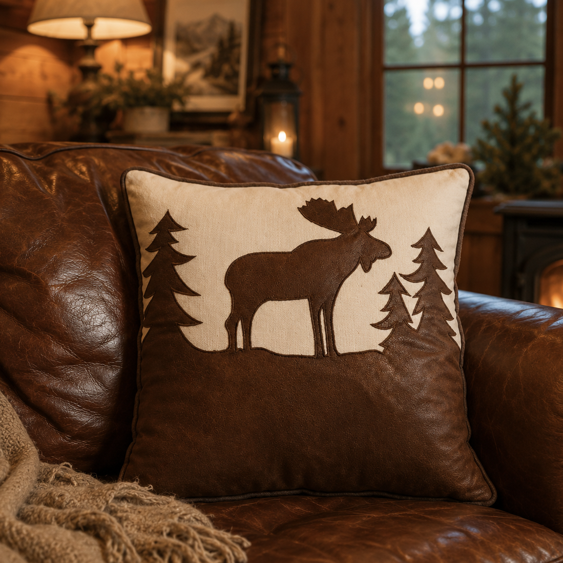 Coussin carré Misty Mountain Moose