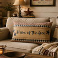 Coussin rectangle "Home of the Free"