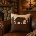 Coussin carré Forest Bear Wanderer