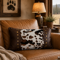 Coussin rectangle en peau de vache Wrangler Rivets