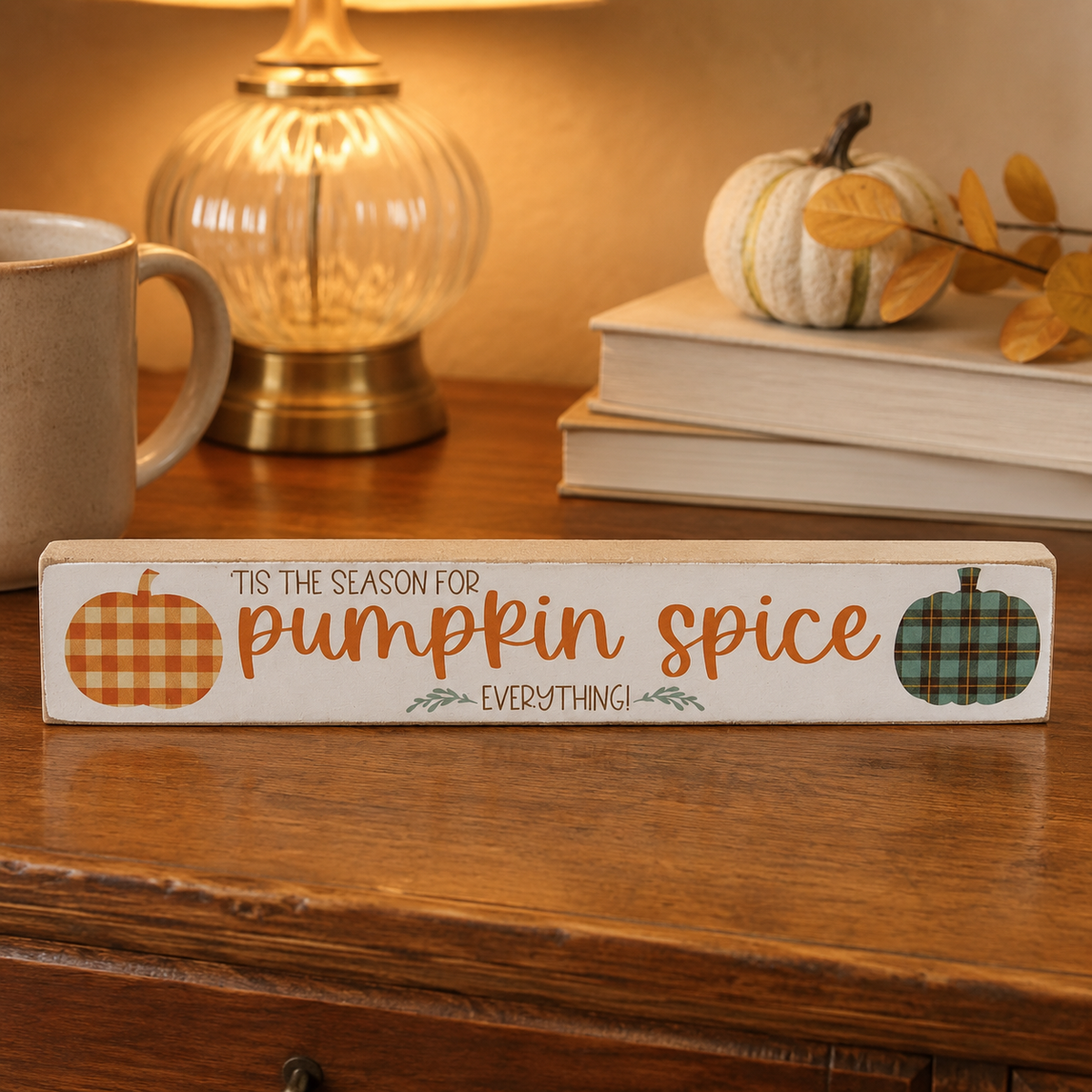 Barre déco bois "Pumpkins" (Modèle au choix)