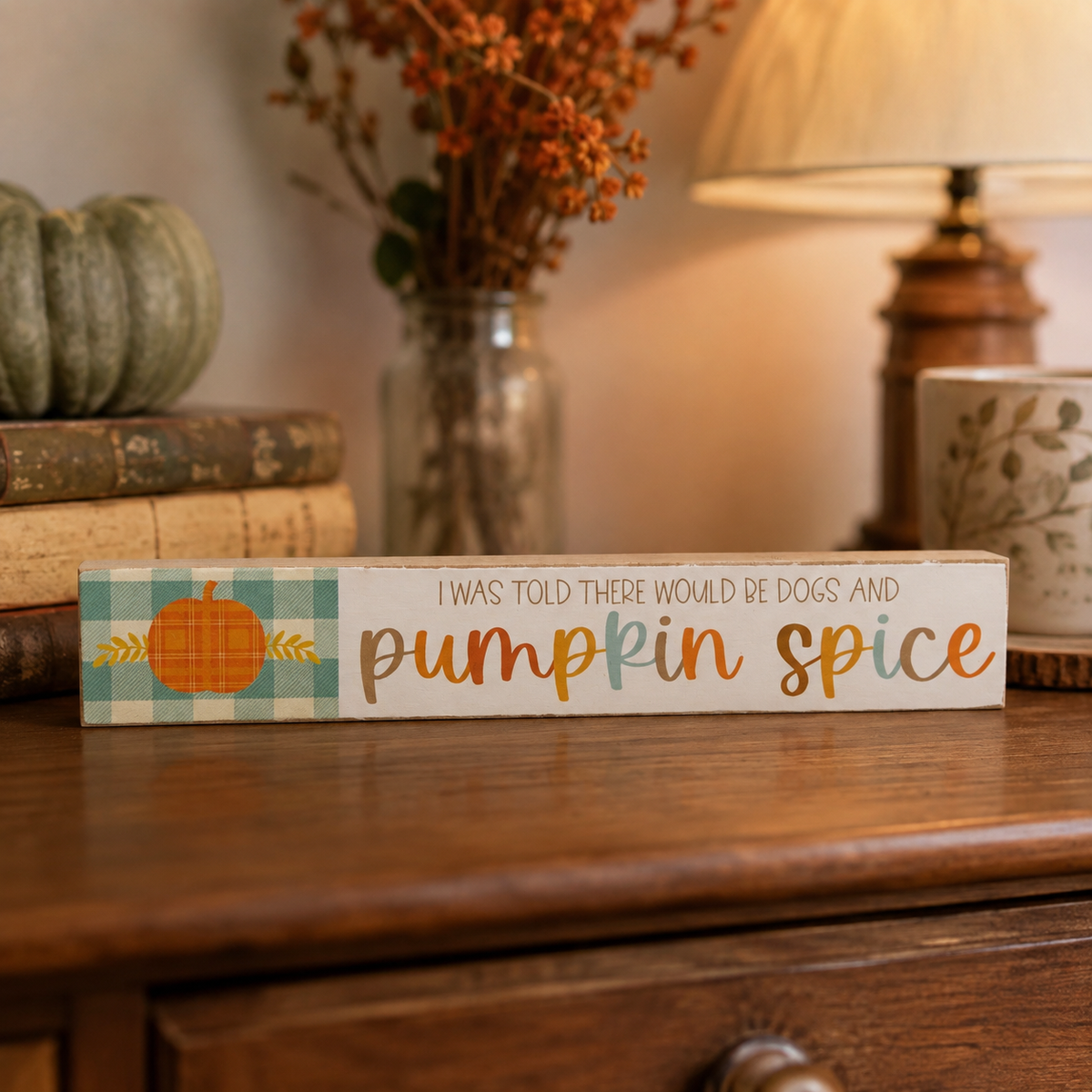 Barre déco bois "Pumpkins" (Modèle au choix)