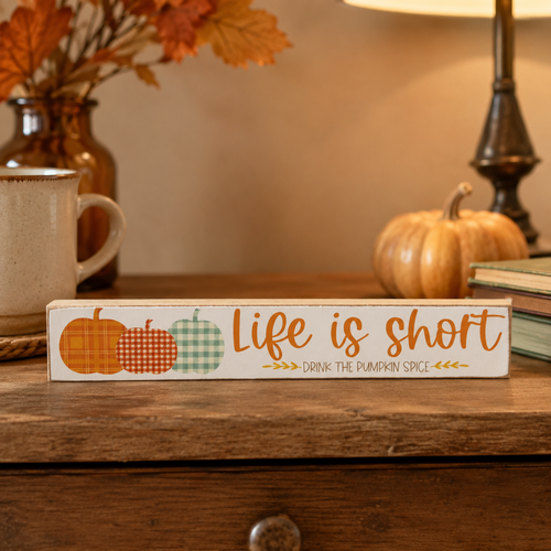 Barre déco bois "Pumpkins" (Modèle au choix)