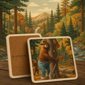 Sous-verre en céramique - Collection "Smokey Bear" (Modèle au choix)
