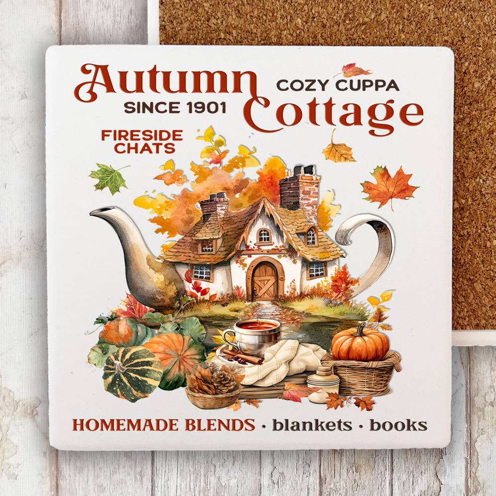 Sous verre "Autumn cottage"