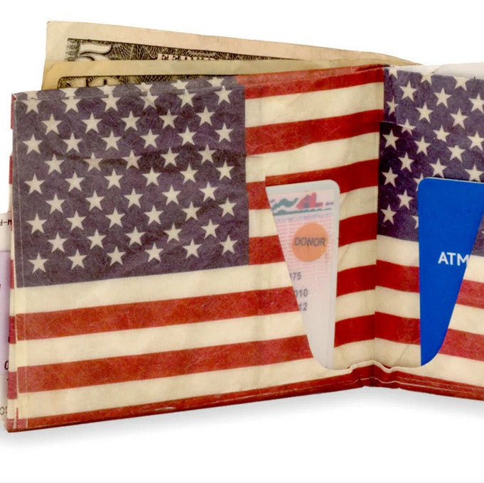 Portefeuille papier drapeau américain