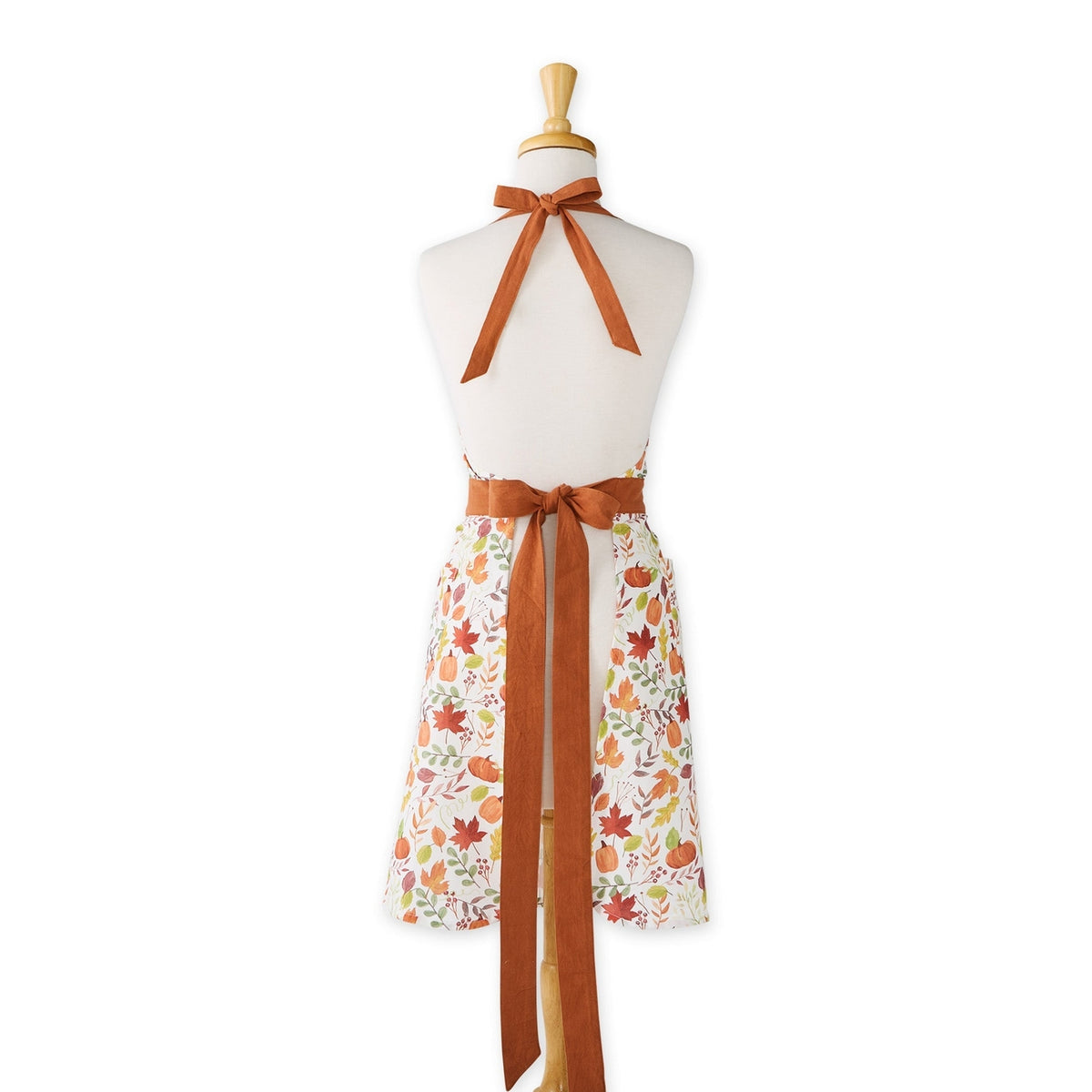 Tablier imprimé motif Feuilles & Citrouilles