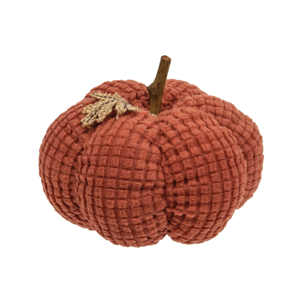 Citrouille tissu gaufré Orange brûlé