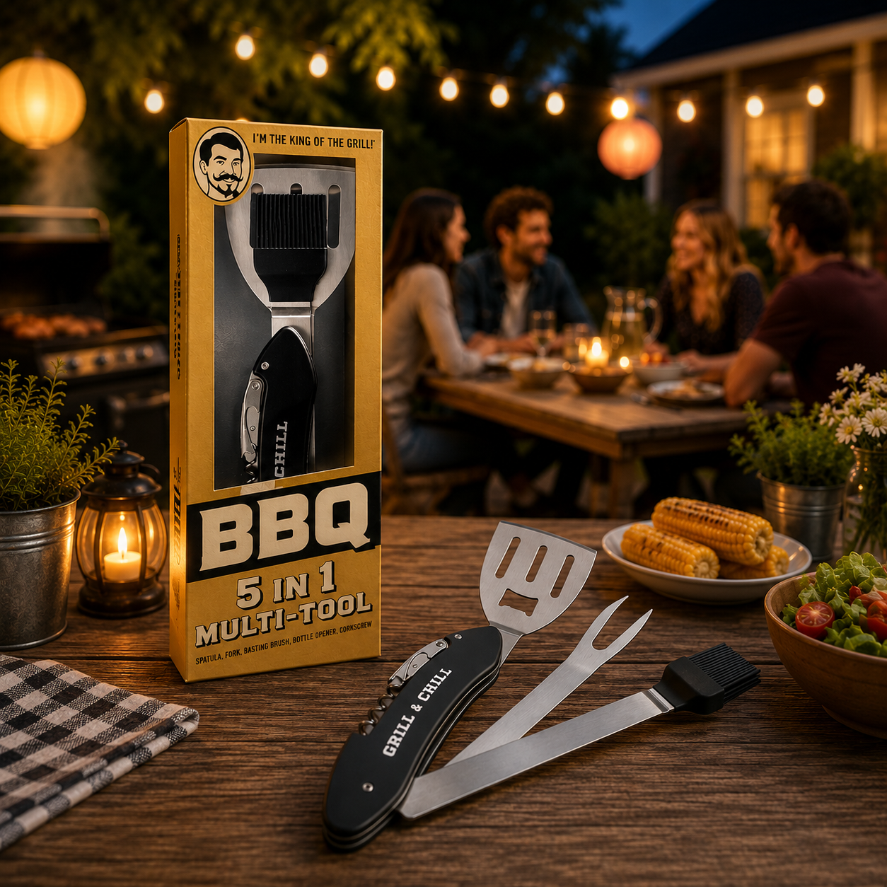 Ensemble d'outils 5 en 1 pour barbecue