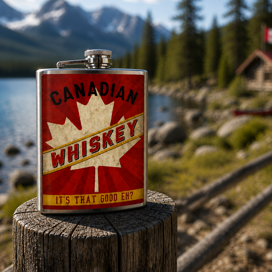 Flasque acier inox "Canadian Whiskey"