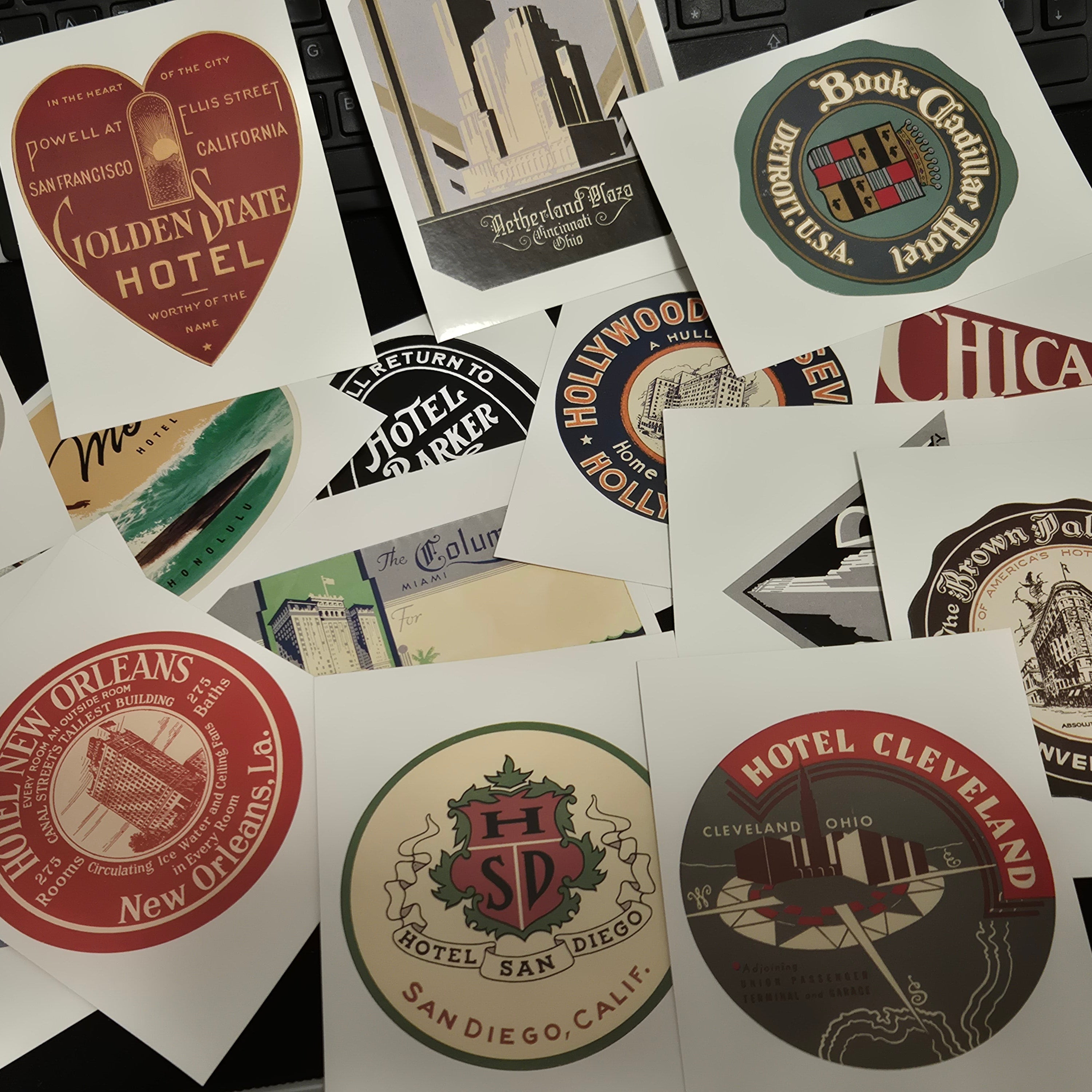 Boite d'autocollant Great American cities