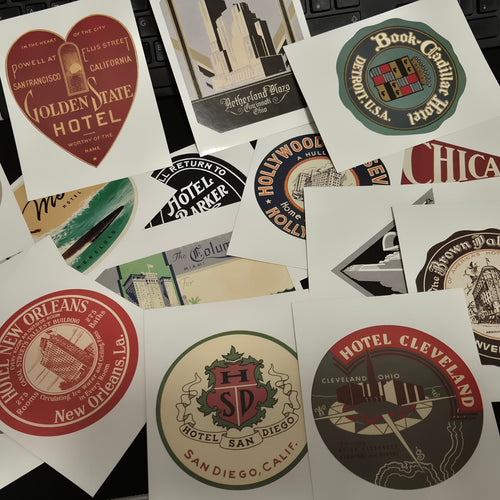 Boite d'autocollant Great American cities