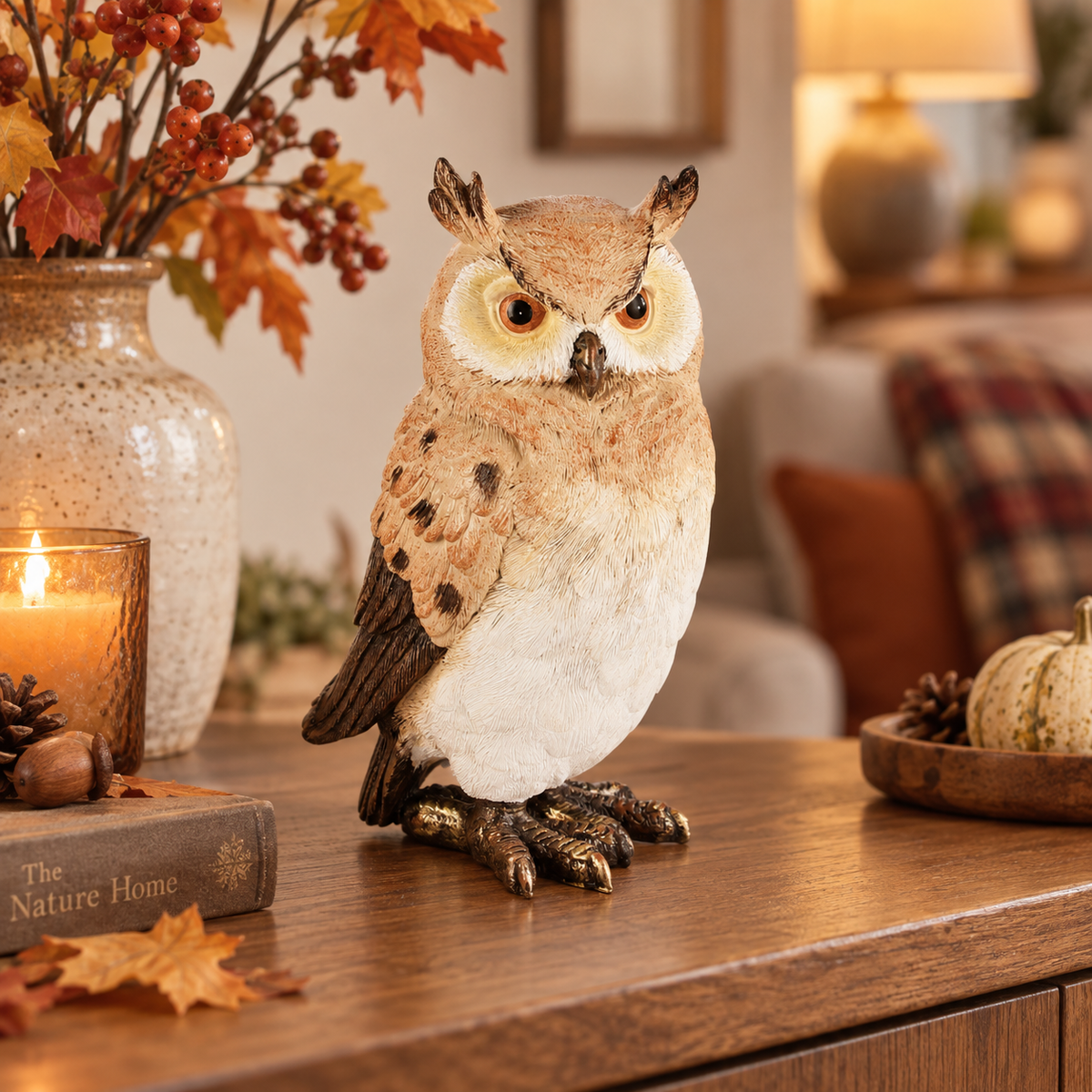 Hibou "Hans" en résine