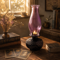 Lanterne verre "Magie Noire" violet