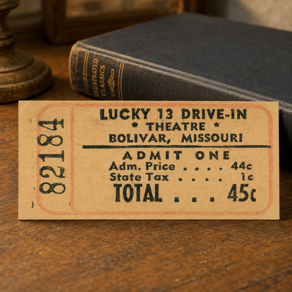 Marque-page billet Lucky 13 Drive-in
