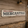 plaque métallique Mercantile